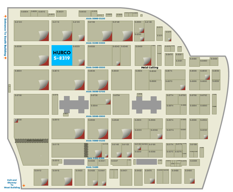 Hurco IMTS floorplan map